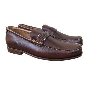Johnston & Murphy Brown Sheepskin Slip On Loafers